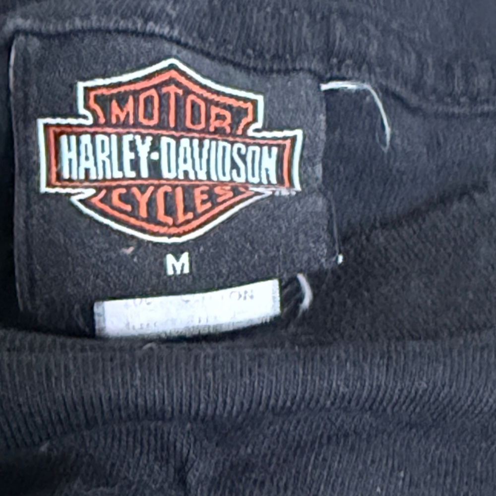 Harley Davidson Flame Long Sleeve Shirt Decatur IL Graphic Biker Y2K Size M - Picture 2 of 5